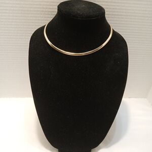 Reversible Italy 14kt gold and 925 silver choker necklace